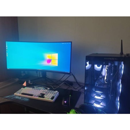 Монитор 34" Hisense 34G6K-PRO VA 3440x1440, 180 Гц, 1 мс, 21:9, 400 кд/м2, 2xHDMI, 1хDP, изогнутый, черный