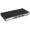 Коммутатор управляемый D-Link DGS-1210-28P/ME/B2A 2 уровня с 24 портами 10/100/1000Base-T и 4 портами 1000Base-X SFP (24 порта с поддержкой PoE 802.3af/802.3at (30 Вт), PoE-бюджет 193 Вт)