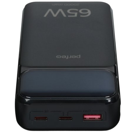 Мобильный аккумулятор Perfeo Powerbank LAPTOP 65W 20000 mAh/LED дисплей/PD+QC 3.0/2Type-C/1 USB,max 65W черный