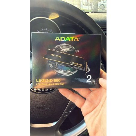 Накопитель SSD ADATA LEGEND 960, 1Tb, PCIe 4.0 x4, M.2 2280, NVMe, R/W 7400/6000, с радиатором