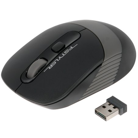 Мышь беспроводная A4Tech Fstyler FG10 черный/серый, 2000 dpi, радиоканал, USB, кнопки - 4