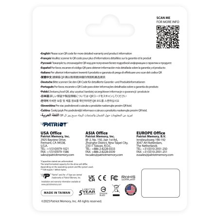 Накопитель SSD Patriot M.2 2280 1Tb P400VP1TbM28H