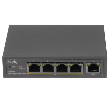 Коммутатор Cudy GS1005P (L2) 5x1Gbит/с 5PoE 60W неуправляемый