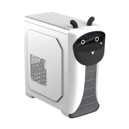 Компьютерный корпус GameMax Cute OWL, без БП (Midi Tower, ., 1*USB 3.0 + 2*USB 2.0, 2*120мм), Черный/белый