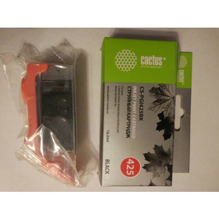 Картридж струйный Cactus CS-PGI425BK черный (16 мл) для Canon Pixma iP4840/MG5140/5240/6140/8140/MX884