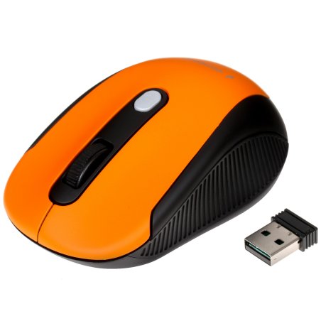 Мышь беспроводная Gembird MUSW-420-3 оранжевый, 1600 dpi, радиоканал, USB, кнопки - 4