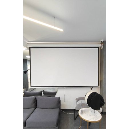 Настенный экран Lumien Eco Picture 187х280см (рабочая область 153х272 см) Matte White прямоуголный корпус, возможность потолочн./настенного крепления, уровень в комплекте, 16:9