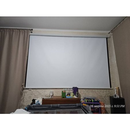 Экран Cactus 240x240см WallExpert CS-PSWE-240x240-WT 1:1 настенно-потолочный рулонный