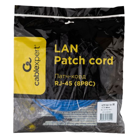 Патч-корд UTP Cablexpert кат.5e, 30м, литой, многожильный серый