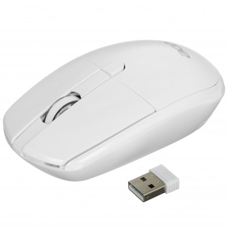 Мышь беспроводная Acer OMR408 белый, 1600 dpi, радиоканал, USB, кнопки - 4