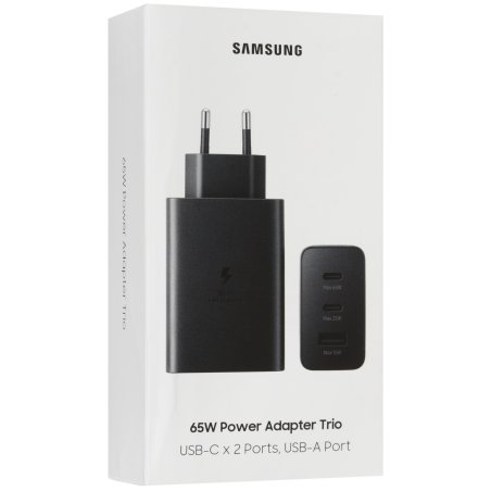 Сетевое зарядное устройство Samsung EP-T6530 65W 3-Port (USB-Cx2/USB) черный