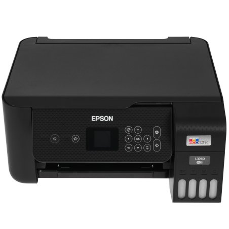 МФУ струйное Epson L3260, A4, цветной, печ. до 33 стр/мин. (ч/б) до 15 стр/мин. (цвет), 1440 x 5760 dpi (печать) 1200x2400dpi (скан.), USB, Wi-Fi, Air Print, Mopria