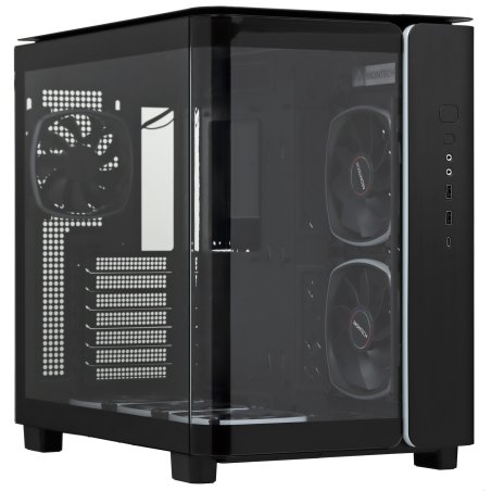 Компьютерный корпус Montech HS01 PRO черный без БП ATX 5x120мм 2xUSB 3.0 1xUSB3.1 audio