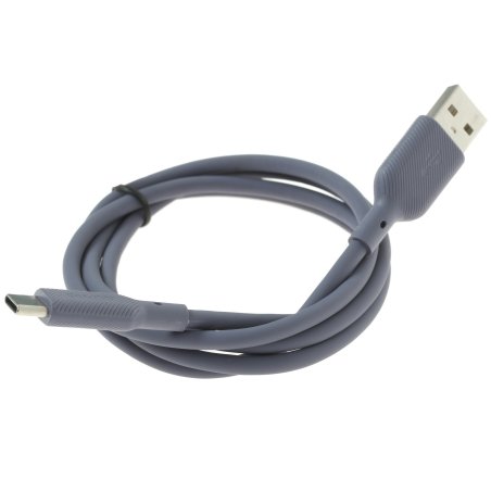 Кабель QUMO 32962 USB-A на Type-C, силиконовый, 1м, 3A, 18W (серый)