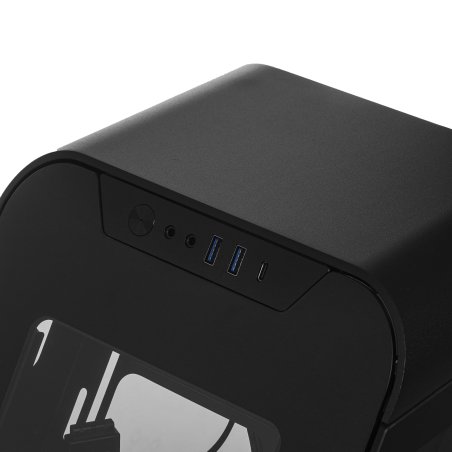 Компьютерный корпус JONSBO TR03-G Black без БП, боковая панель из закаленного стекла, mini-ITX, micro-ATX, ATX, черный