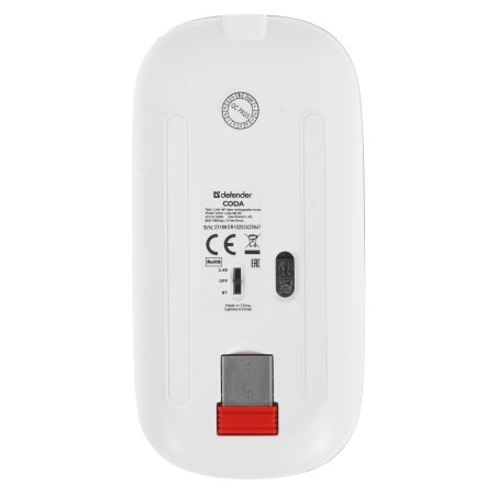 Мышь беспроводная Defender Coda MB-261 голубой, 1600 dpi, радиоканал, Bluetooth, USB, кнопки - 4
