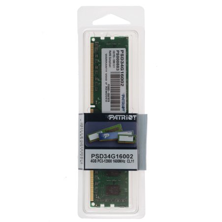 Оперативная память Patriot Signature PSD34G16002, DDR3, 4GB (1x4 GB), 1600 MHz, CL11