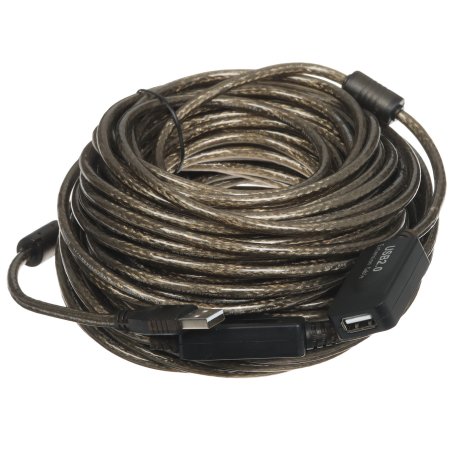 Кабель-адаптер Aopen/Qust USB2.0-repeater, удлинительный активный Am-->Af 20м (ACU823-20M) 6938510851345