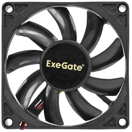 Вентилятор для корпуса ExeGate ExtraPower EP08015S3P черный, 80 мм, 2500 об/мин, 25.5 дБ, 3 pin