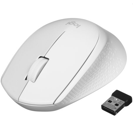 Мышь беспроводная Logitech M330 SILENT PLUS белый, 1000 dpi, радиоканал, USB, кнопки - 3