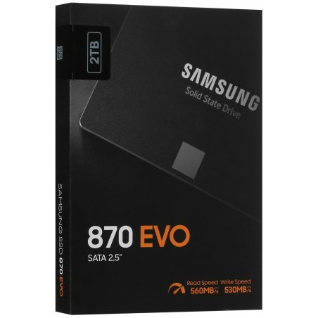Накопитель SSD Samsung 870 EVO, 2Tb, SATA III, 2.5", R/W 560/530