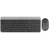 Комплект беспроводной клавиатура+мышь Logitech Slim Wireless Desktop MK470 черный
