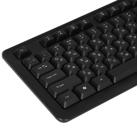 Комплект клавиатура+мышь Оклик S605 проводной USB 1800 DPI черный