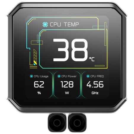 Система водяного охлаждения Deepcool Spartacus 420 ARGB Soc-AM5/AM4/1200/1700/1851 черный 4-pin 32.89dB Al LCD 2647gr Ret (R-SPT420-BKDSMP-G-1)