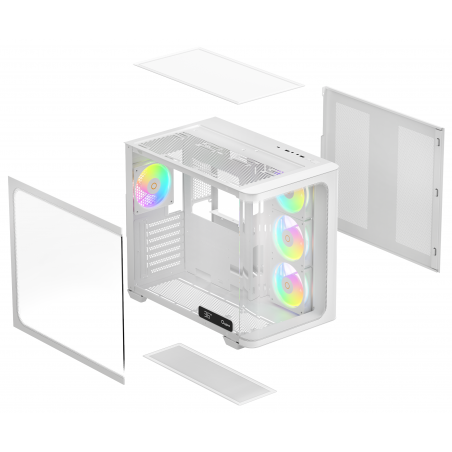 Компьютерный корпус Ocypus Iota C70 WH Curve ARGB Digital ATX без БП (Iota-C70-WHD400CD-GL)