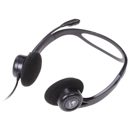 Наушники с микрофоном Logitech 960 черный 2.4м накладные оголовье (981-000100)