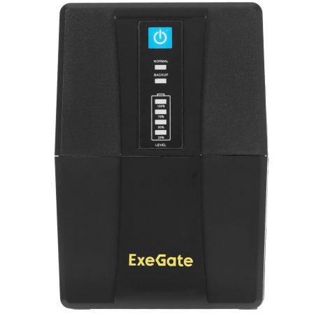Источник бесперебойного питания ExeGate EP285474RUS Power Back BNB-850.LED.AVR.EURO.RJ.USB 850VA/480W, LED, AVR,2 евророзетки, RJ45/11, USB, черный