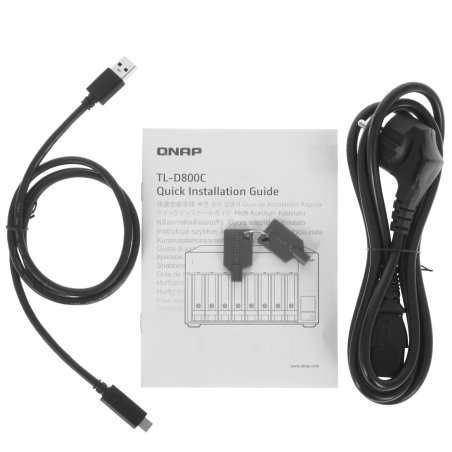 Полка расширения сетевого хранилища без дисков SMB QNAP TL-D800C USB 3.2 Gen 2 Type-C JBOD storage enclosure, 8-tray 3,5"/2,5" w/o HDD. desktop version.