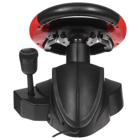 Игровой руль Dialog GW-125VR E-Racer - эф.вибрации, 2 педали, рычаг ПП, PC USB