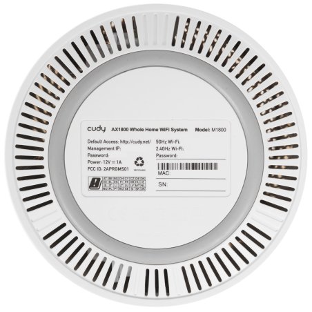 Бесшовный Mesh роутер Cudy M1800 (M1800 1-PACK) AX1800 10/100/1000BASE-TX/Wi-Fi белый