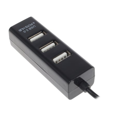 Разветвитель USB на 4 порта черный Rexant