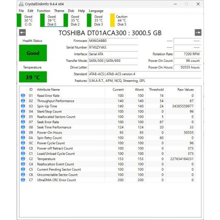 Жесткий диск Toshiba 1Tb 7200rpm DT01ACA100 SATA-III 32Mb 3.5" OEM