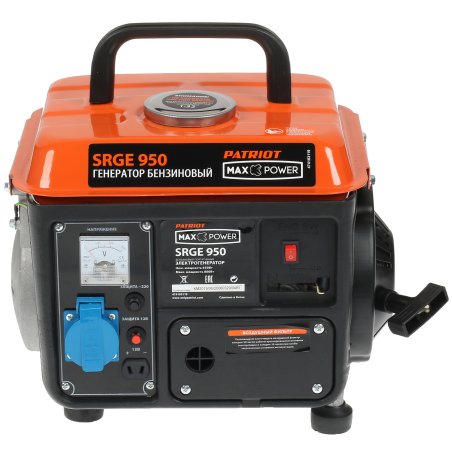 Электрогенератор бензиновый Patriot Max Power SRGE 950, 0.8 кВт, 60 дБ, 16 кг