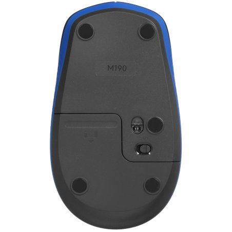 Мышь беспроводная Logitech M190 черный/красный, 1000 dpi, радиоканал, USB, кнопки - 3