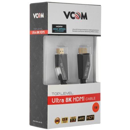 Кабель HDMI 19M/M,ver. 2.1, 8K@60 Hz 1m VCOM <CG860-1M>