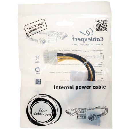 Разветвитель питания Cablexpert CC-PSU-82, Molex+SATA->PCI-Express 8pin, для подключения в/к PCI-Е (8pin) к б/п ATX