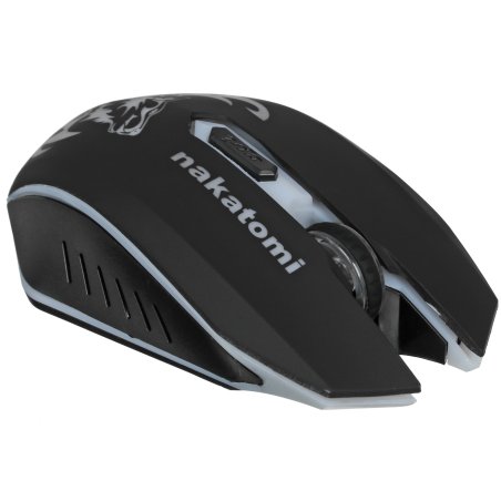 Мышь беспроводная Nakatomi MROG-15U черный, 1600 dpi, радиоканал, USB, кнопки - 6