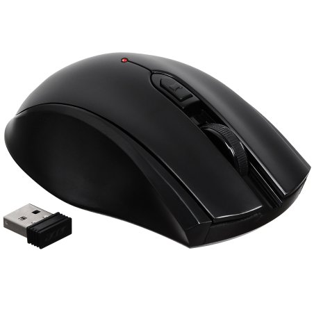 Мышь беспроводная Acer OMR030 черный, 1600 dpi, радиоканал, USB, кнопки - 4