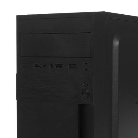 Компьютерный корпус Minitower ExeGate EX291140RUS BAA-105-01AAA350 (mATX, БП AAA350 с вент. 8см, 2*USB, аудио, черный)