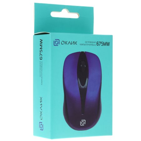 Мышь беспроводная Oklick 675MW черный/красный, 800 dpi, радиоканал, USB, кнопки - 3