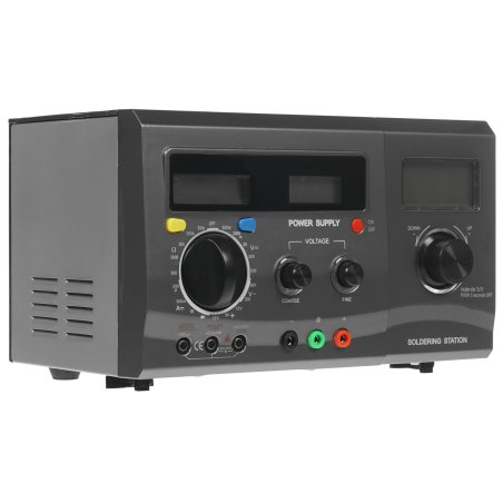 Многофункциональная цифровая паяльная станция с мультиметром и ЖК дисплеем Rexant, 220 В/48 Вт