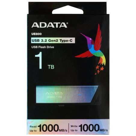 Флешка USB ADATA Elite UE800 (AELI-UE800-1T-CSG), 1Tb, Type-C USB 3.2, R/W 1000/1000, серебристый