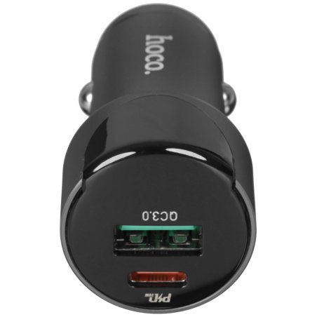Автомобильная зарядка (от прикуривателя) HOCO Z42, PD20, QC3.0, один порт USB, один порт Type-C, серый