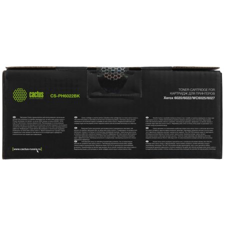 Картридж лазерный Cactus CS-PH6022BK (106R02763) черный (2000 стр.) для Xerox Phaser 6020/6022/WC6025/6027