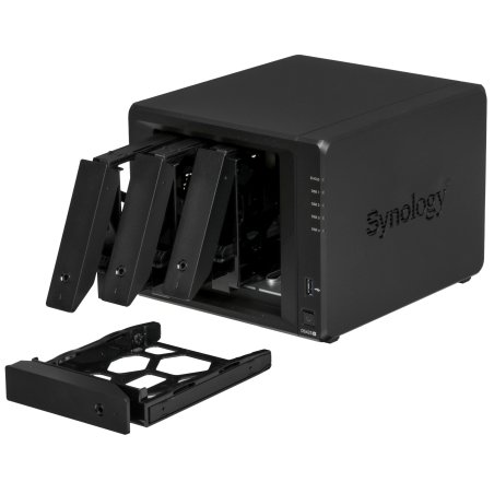Сетевое хранилище Synology DiskStation DS425+ черный (Intel J4125/2Gb/4(3.5"/2.5"SATA/SSD) + 2 NVMe/RAID/1x1Gb/1x2.5Gb/2хUSB 3.2/no WIFI) (DS425+)