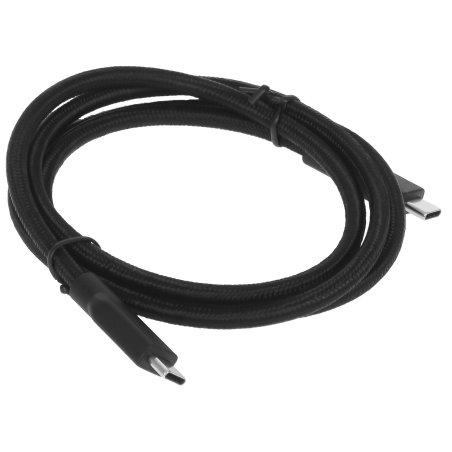Кабель Genius ACC-C2CC-3A. Выход: USB-C -> USB-C. USB 3.0, плетеный нейлон, 100 см. черный